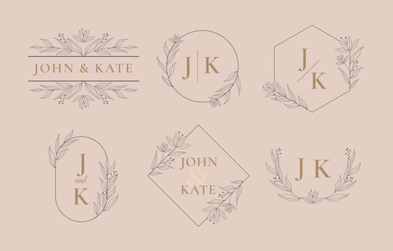 Vintage John Barker monogram and initials logo designs