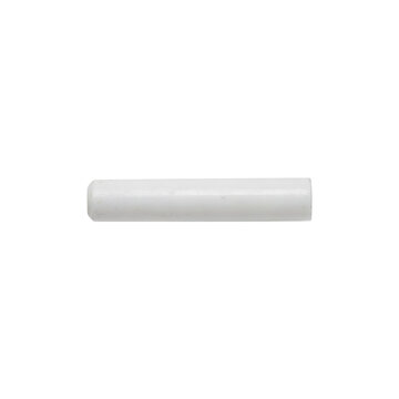 A single white cylindrical dowel pin used for mechanical alignment and fastening in engineering assemblies isolated on a transparent background