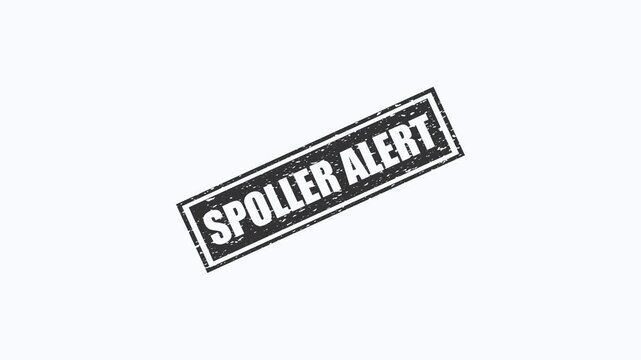 Spoiler Alert grunge rubber stamp design isolated on white background for movie and media content