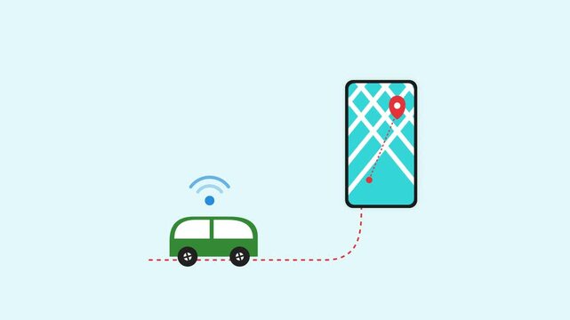 Smart car navigation tracking on mobile map device