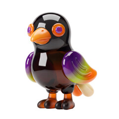 Fototapeta premium Crow stylized 3D Halloween