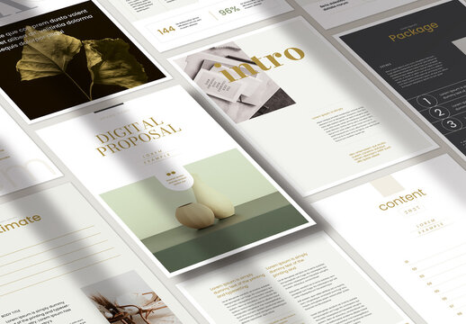 Minimalist Digital Proposal Mockup Template