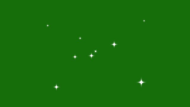 twinkling stars animation with white cartoon doodle sparkles glowing light Sparkle twinkle star animation, glowing white doodle stars, glitter shine bursts, retro flat vector style.