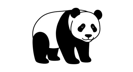 Black and white panda bear animal. © Ce