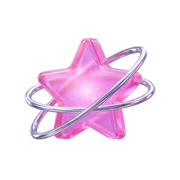3D strar glass Y2K