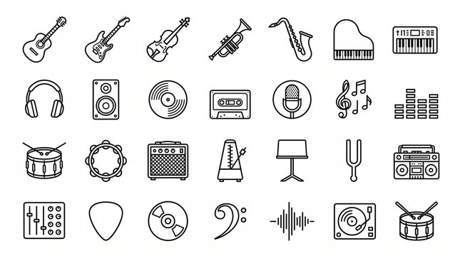 Music & Audio Vector Icon Sheet