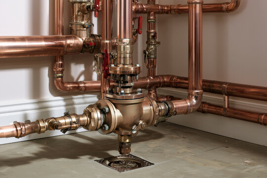 Backflow Preventer Installed in Copper Pipework
