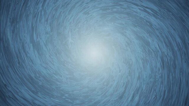 Abstract blue water vortex swirling in slow motion background animation