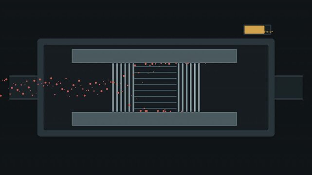 Electrostatic Particle Separation Air Filtration Chamber Schematic