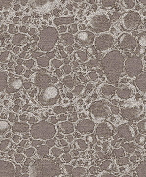 Seamless sophisticated vintage abstract cell texture featuring organic circular patterns and distressed industrial textures in brown