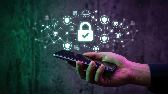 Smartphone in hand, mobile technology, app, communication and digital lifestyle concept.
