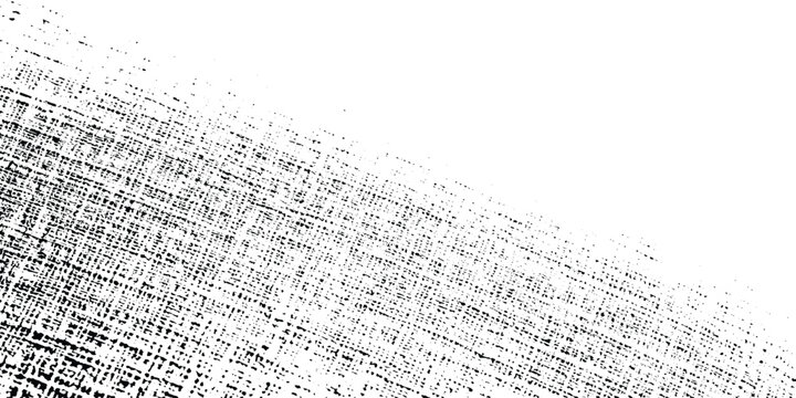 Black and white distressed fabric texture with diagonal grunge pattern