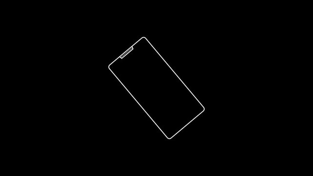 Screen rotation icon animation, rotate smart phone, device rotation concept animation.