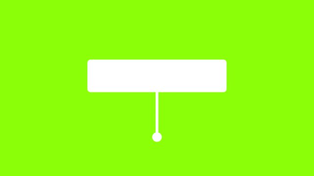 Animation Simple Call Out No Title, HUD elements element on green screen background