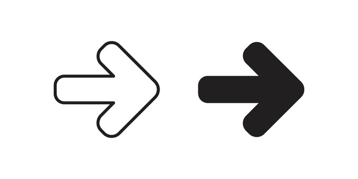 Directional right arrow icons for navigation and next step interface.