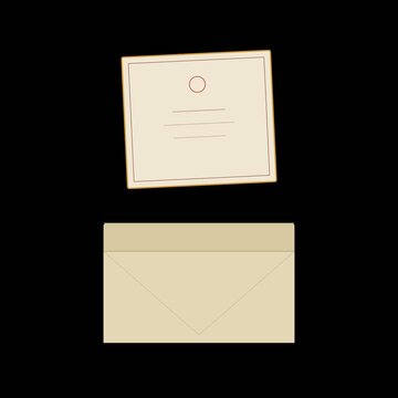 Vintage Envelope Opening Letter Reveal 3D Animation