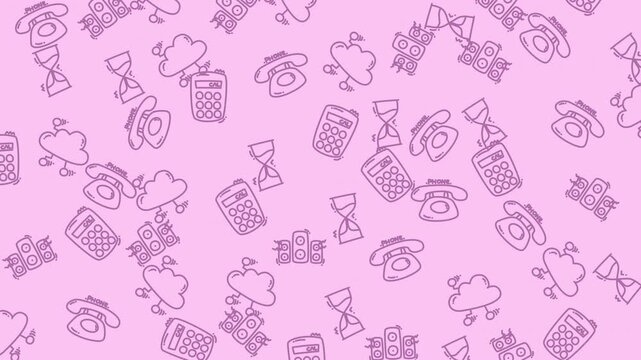 Cute Hand Drawn Drinks and Dessert Seamless Pattern, Colorful Food Doodle Background for Cafe, Packaging, Textile, Wallpaper and Summer Design