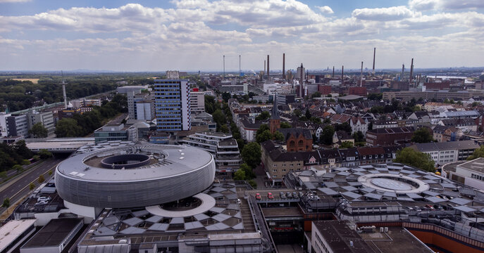 Aerial View of Leverkusen in North Rhine-Westphalia, Germany