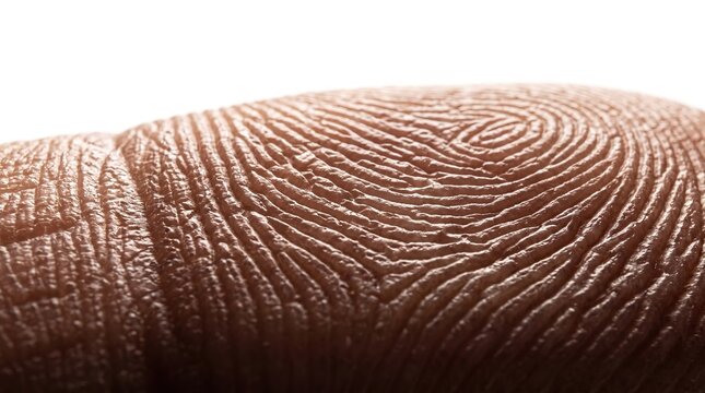 Extreme macro view of human fingerprint whorl pattern texture