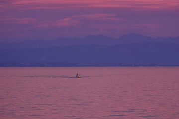 Naklejka premium Abendstille nach Sonnenuntergang auf dem Bodensee