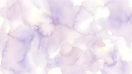 Fototapeta premium Abstract watercolor wash background with translucent layered soft blooming pigment in lavender and soft white tones. Delicate hand painted texture for wedding, editorial...
