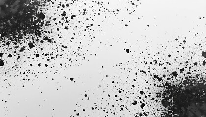 Obraz premium Black Ink Speckle and Grunge Texture on Clean White Background