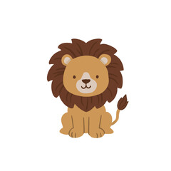 cute lion illustration hand drawn, scandinavian nursery © devart
