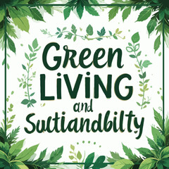 Fototapeta premium Green Living and Sustainability Graphic Design