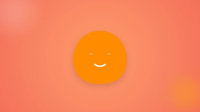 Orange Sun Emoji Centered in Soft Pink Sky Lighting Up Calm Morning Scene