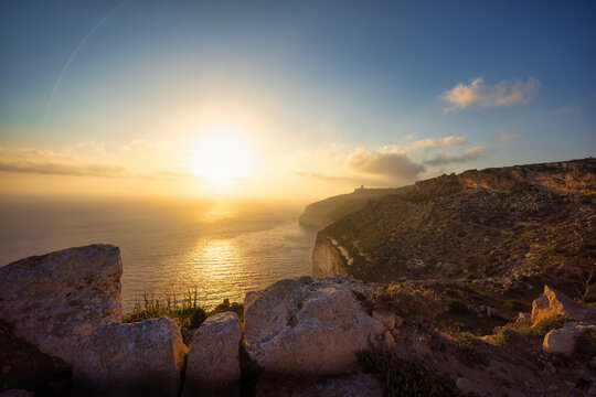 Sonnenuntergang an der S&uuml;dk&uuml;ste von Malta