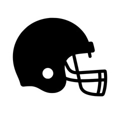 Fototapeta na wymiar Football helmet icon flat outline in black
