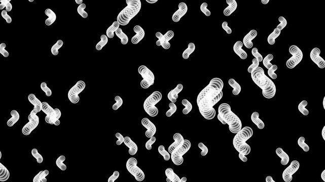 Microbiology bacteria animation displays rod shaped germs on dark. Medical infectious disease research studies this bacteria. Scientific healthcare graphics visualize the bacteria.