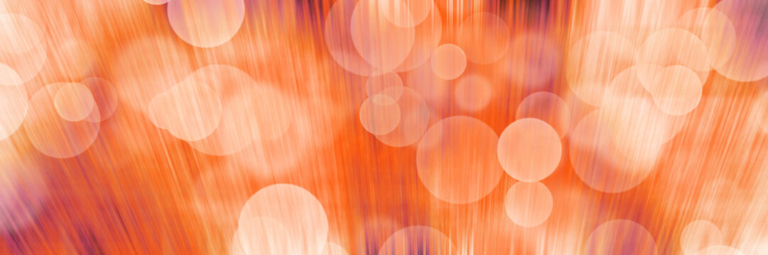 Orange and Purple Abstract Background with Blurry Light Bursts and Bokeh