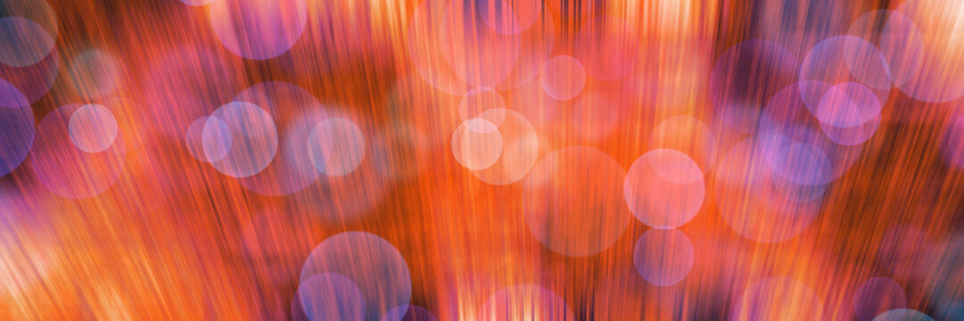 Vivid Abstract Background with Bokeh Lights and Pink-Orange Dynamic Streaks