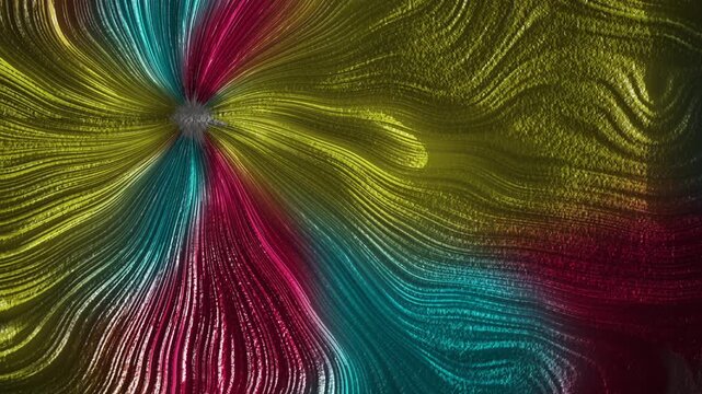 Colorful abstract glowing particle stream motion background seamless loop 4K
