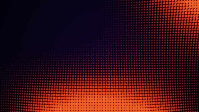 Digital gradient orange dots on dark background