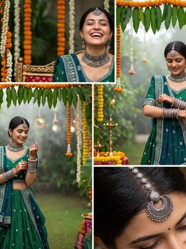 Silver Jewellery &ndash; Rajasthani Teej Swing Celebration.
