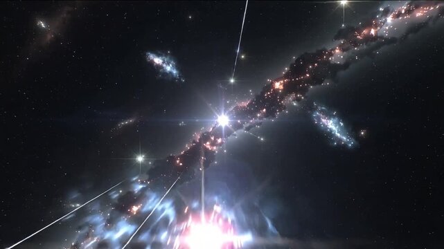 Cosmic Odyssey: Light Trails Traversing the Milky Way