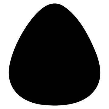 PNG Minimal black egg shape illustration, transparent background