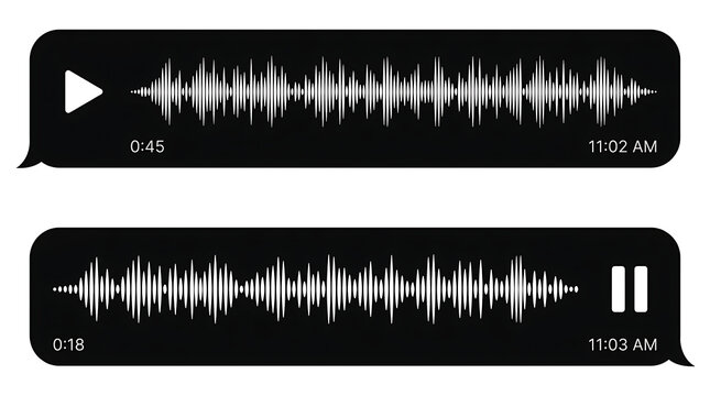 Audio waveform visualization of sound recording or music track