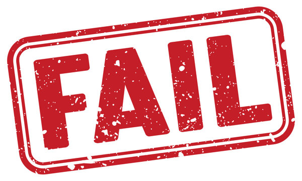 fail red grunge stamp with no background. fail stamp