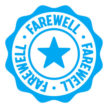 farewell seal badge. farewell label sticker. Vector sign