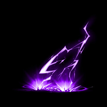 A captivating display of vibrant purple energy and light creating a dramatic and electrifying visual effect