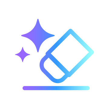 PNG Gradient eraser icon with sparkles on transparent background