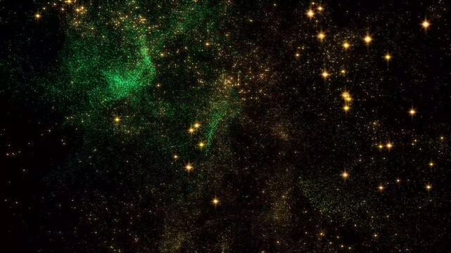 Mystical galaxy dust and bright stars drifting through deep space