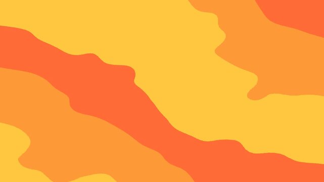 abstract, wavy retro wallpaper background with layered organic curves in warm shades of orange and yellow