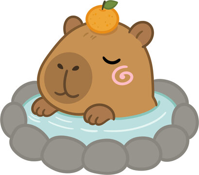 Cute capybara character 