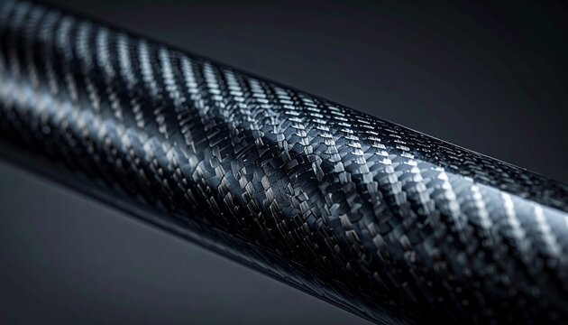 Close-up of Modern Carbon Fiber Texture with Reflective