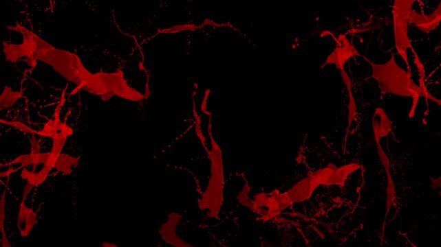 
Red, abstract blood texture or streaks on a black background with an alpha channel.
