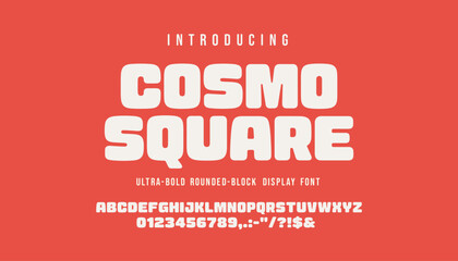 Ultra bold rounded block display font for modern branding © 777SKYLABS